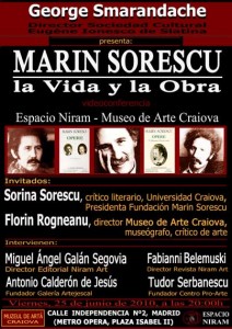 El Museo de Arte de Craiova y el Espacio Niram de Madrid presentan la obra del poeta y dramaturgo Marin Sorescu