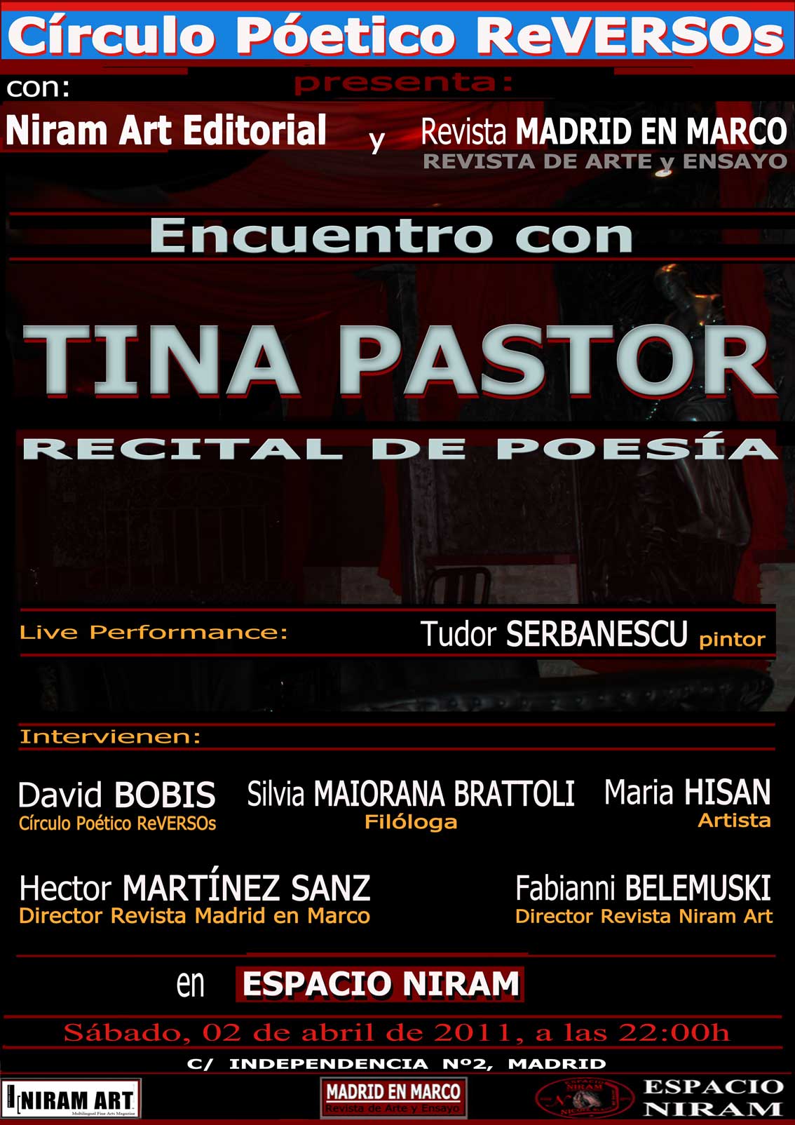 Tina Pastor Ibañez: recital de poesías en Espacio Niram